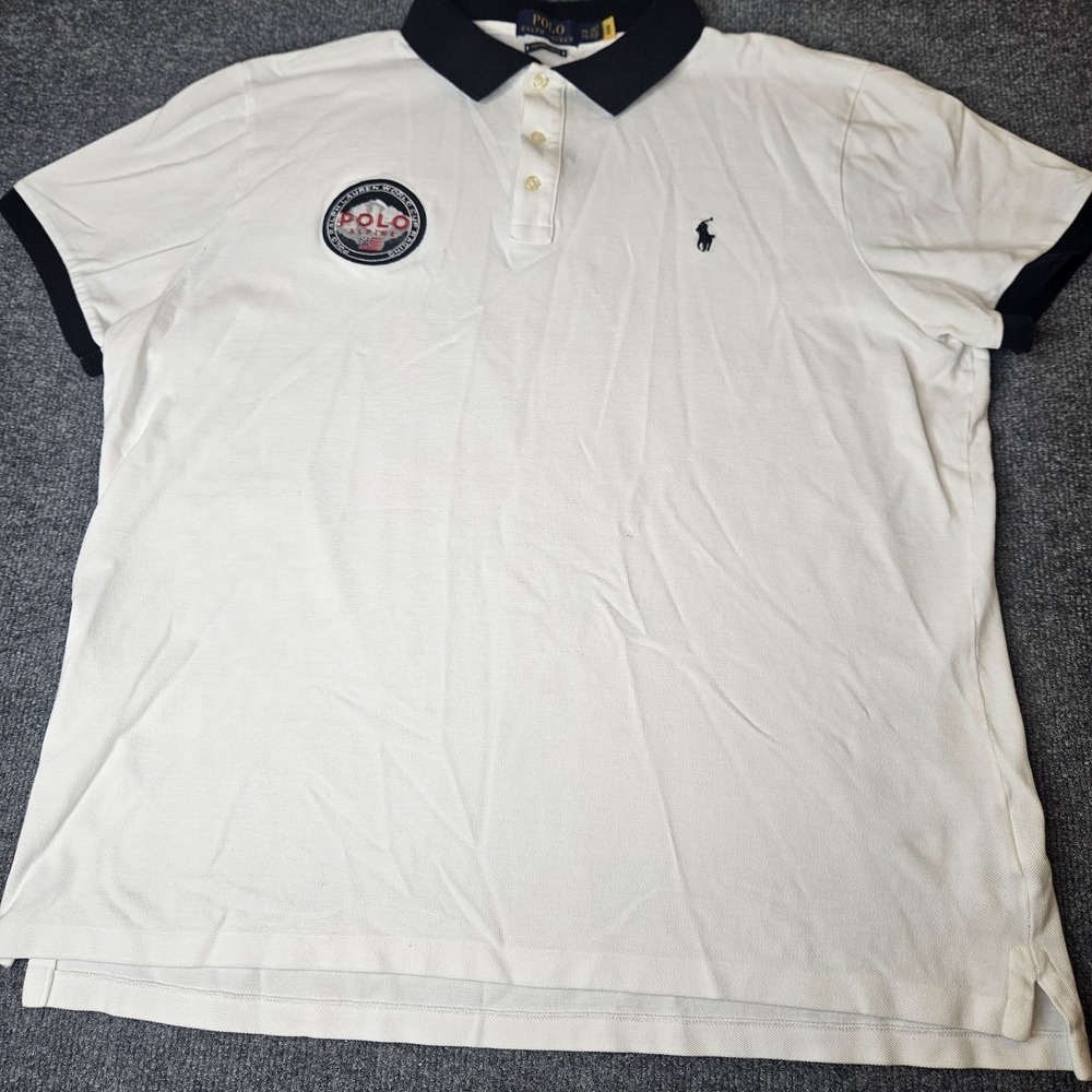 Polo Ralph Lauren Men's Alpine Racing Polo Shirt  Custom Slim Fit Size XXL - Picture 2 of 7